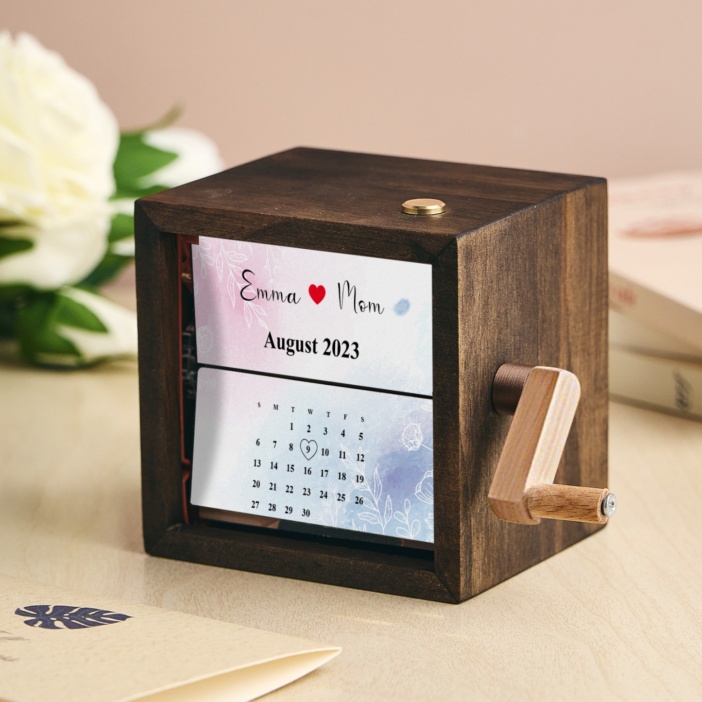 Custom Calendar Photo Flipbook Frame Animation Machine Mechanical Hand-cranked Flipbook Box Photo Album Mother's Day Gifts - soufeelmy