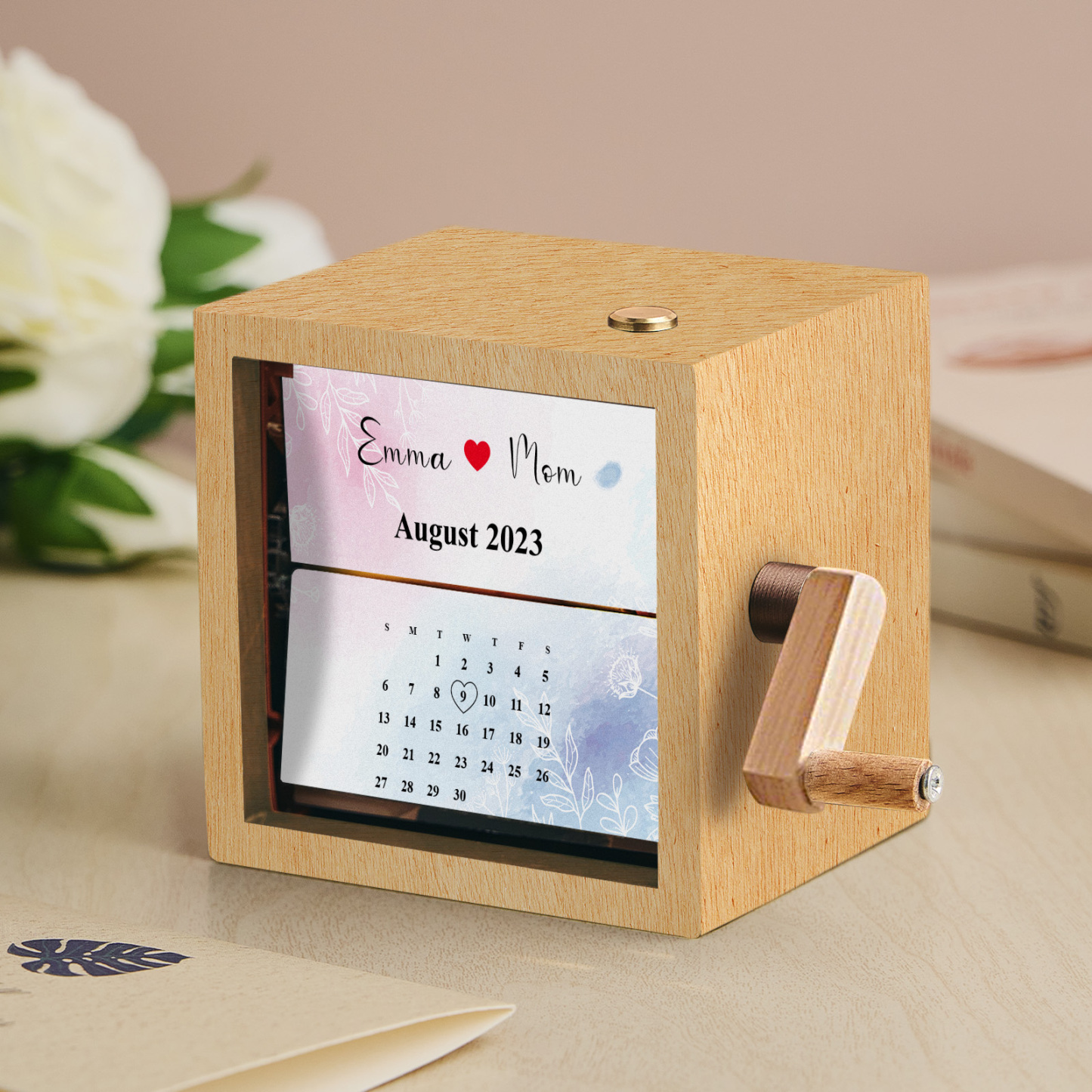Custom Calendar Photo Flipbook Frame Animation Machine Mechanical Hand-cranked Flipbook Box Photo Album Mother's Day Gifts - soufeelmy