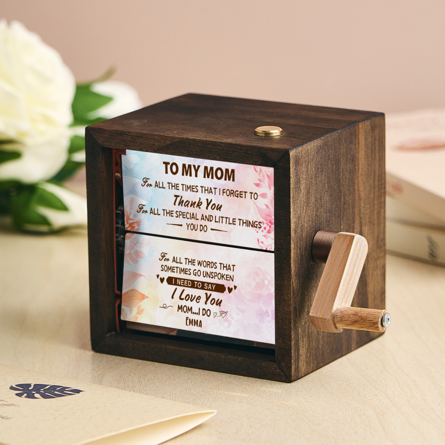 Custom To My Mom Photo Flipbook Frame Animation Machine Mechanical Hand-cranked Flipbook Box Photo Album Mother's Day Gifts - soufeelmy