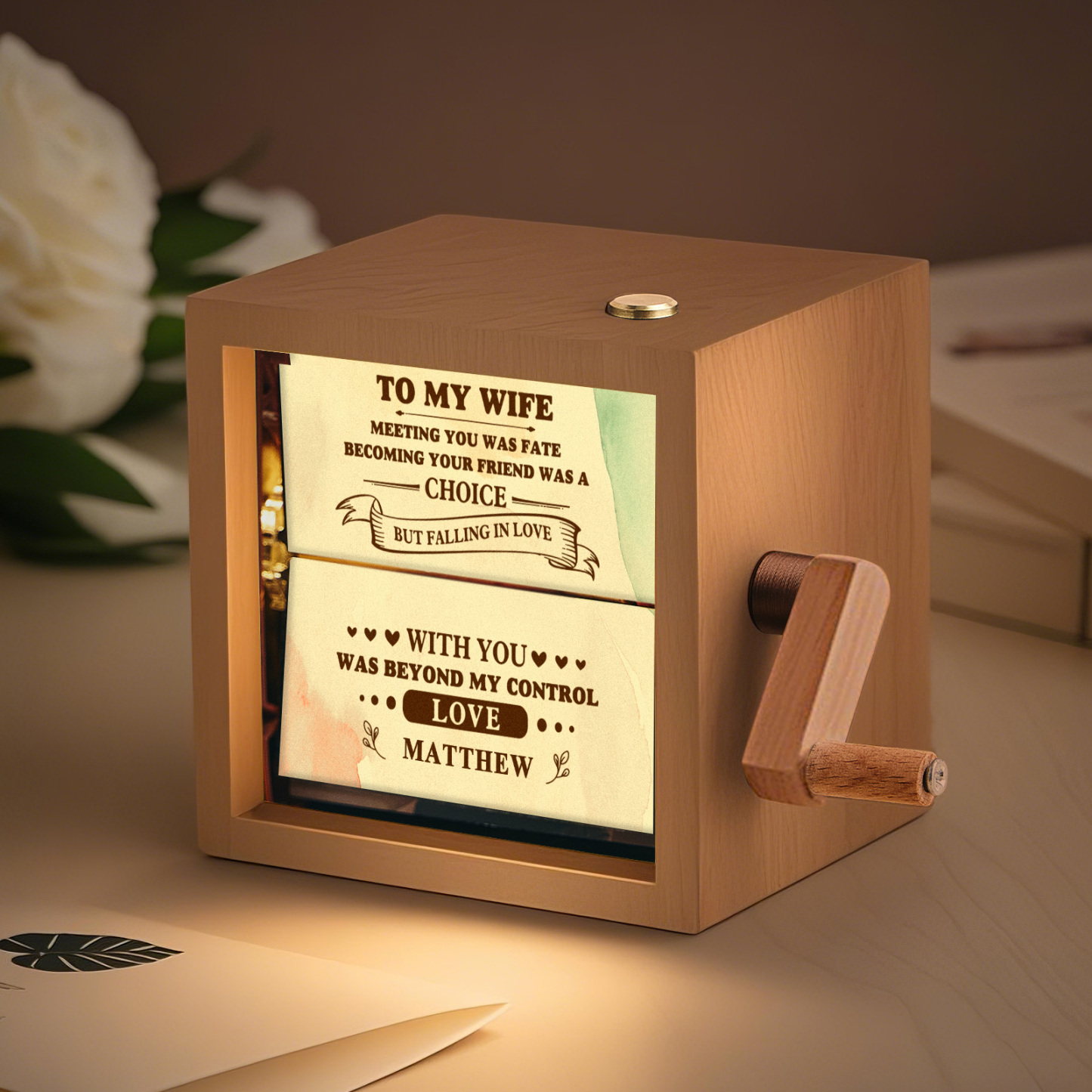 Custom To My Mom Photo Flipbook Frame Animation Machine Mechanical Hand-cranked Flipbook Box Photo Album Mother's Day Gifts - soufeelmy
