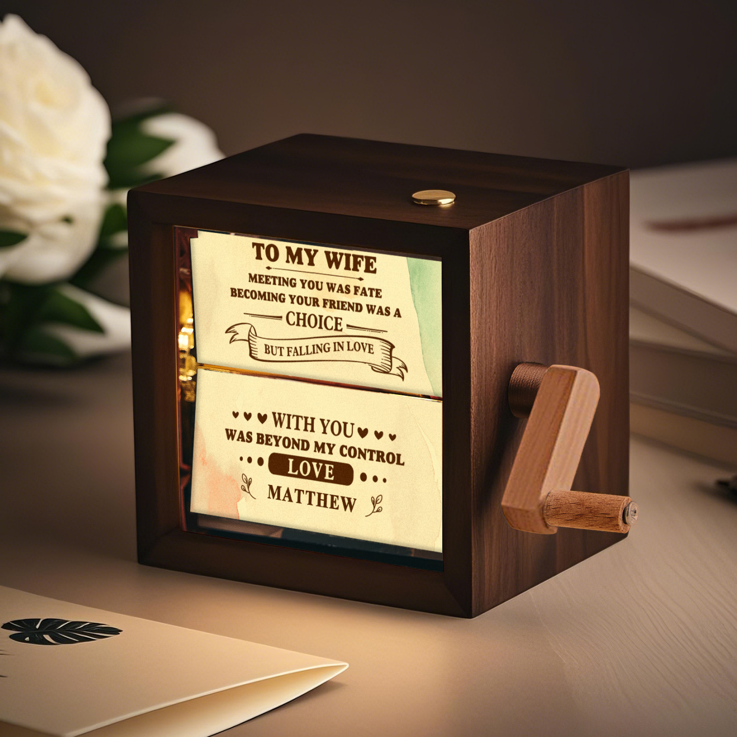 Custom To My Mom Photo Flipbook Frame Animation Machine Mechanical Hand-cranked Flipbook Box Photo Album Mother's Day Gifts - soufeelmy