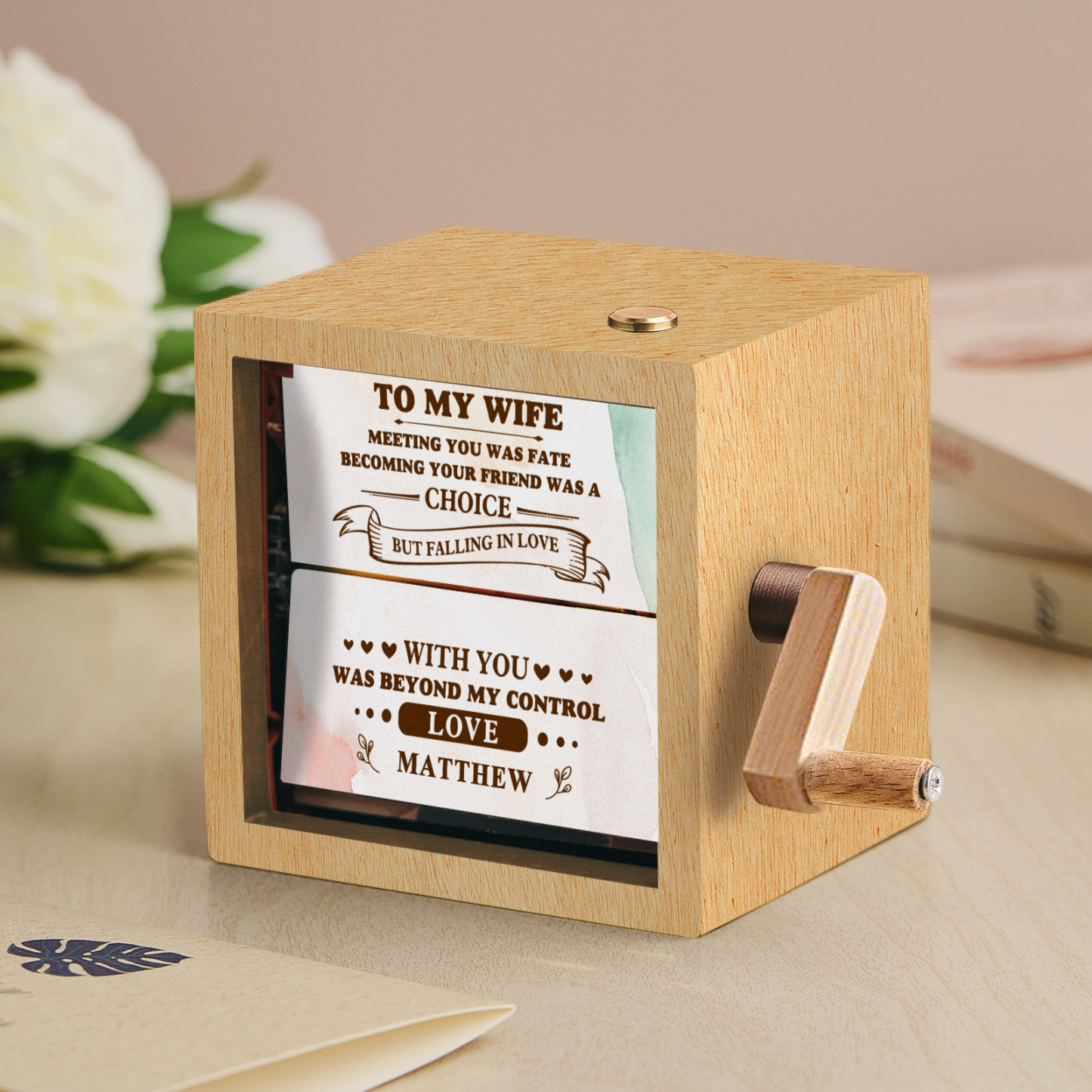 Custom To My Mom Photo Flipbook Frame Animation Machine Mechanical Hand-cranked Flipbook Box Photo Album Mother's Day Gifts - soufeelmy