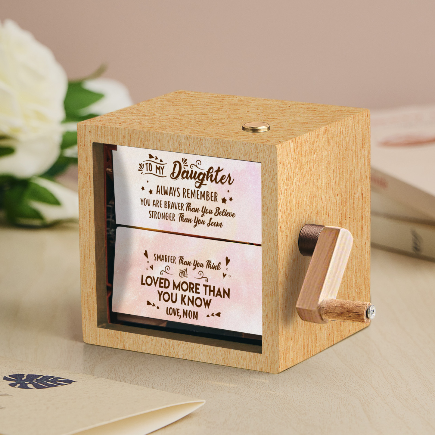 Custom To My Mom Photo Flipbook Frame Animation Machine Mechanical Hand-cranked Flipbook Box Photo Album Mother's Day Gifts - soufeelmy