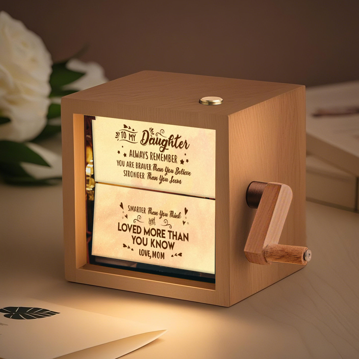 Custom To My Mom Photo Flipbook Frame Animation Machine Mechanical Hand-cranked Flipbook Box Photo Album Mother's Day Gifts - soufeelmy