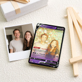 Custom Anime 3D Floating Sand V Pokecard Keychain For Couples