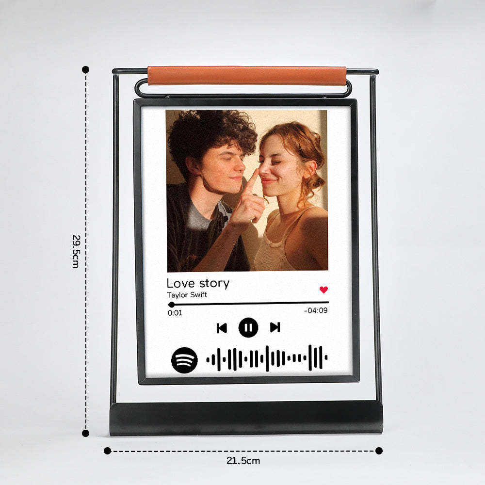 Scannable Spotify Code Photo Frame Personalized Double-Sided Display Stand Gifts For Lovers - soufeelmy