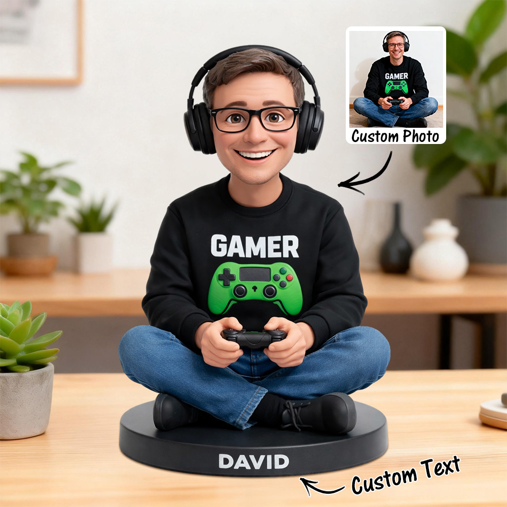 Custom Photo 2D Wooden Cute Animated Style Cartoon Style Desk Decor Best Gift for Him/Her - soufeelmy