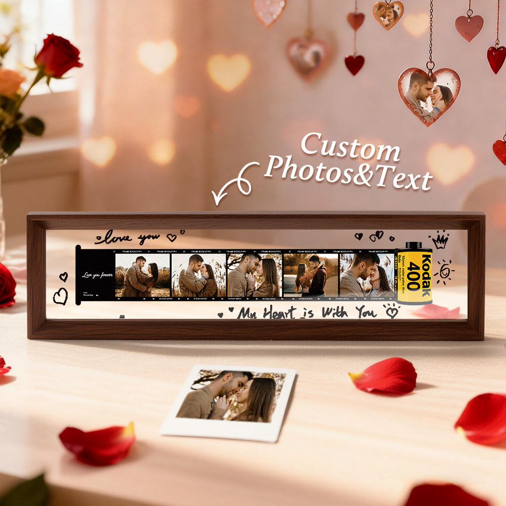 Custom Multi-photo Film Roll Picture Frame Wooden Photo Display Acrylic Graffiti Board - soufeelmy