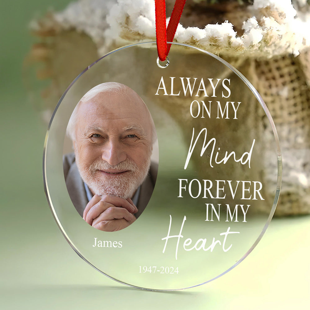 Personalized Christmas Memorial Ornaments with Photo Christmas Ornament for Memorial Gift - soufeelmy