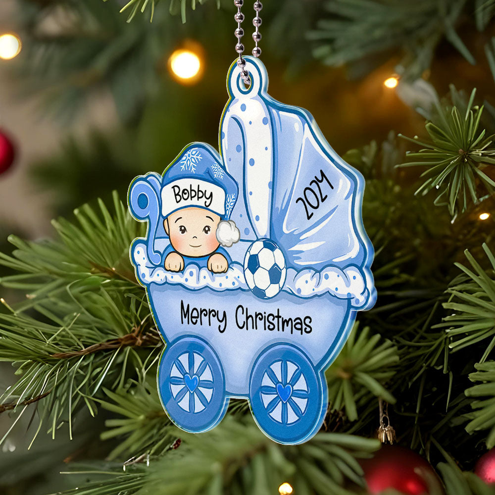 Personalized Baby's First Christmas Ornament Baby Carriage Ornament Gift for Baby - soufeelmy