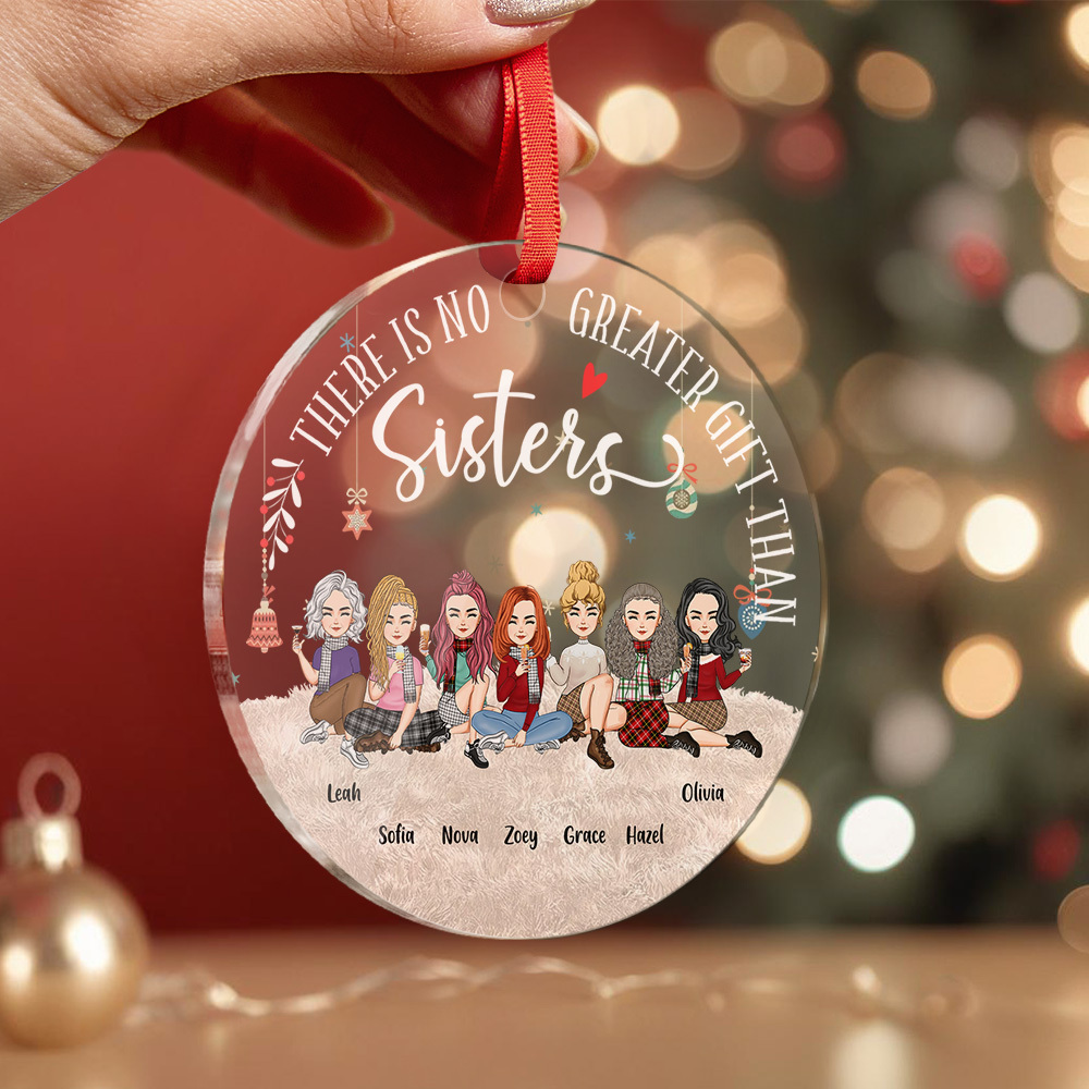 Personalized Circle Ornament Besties Forever Home Decor Best Christmas Gift - soufeelmy