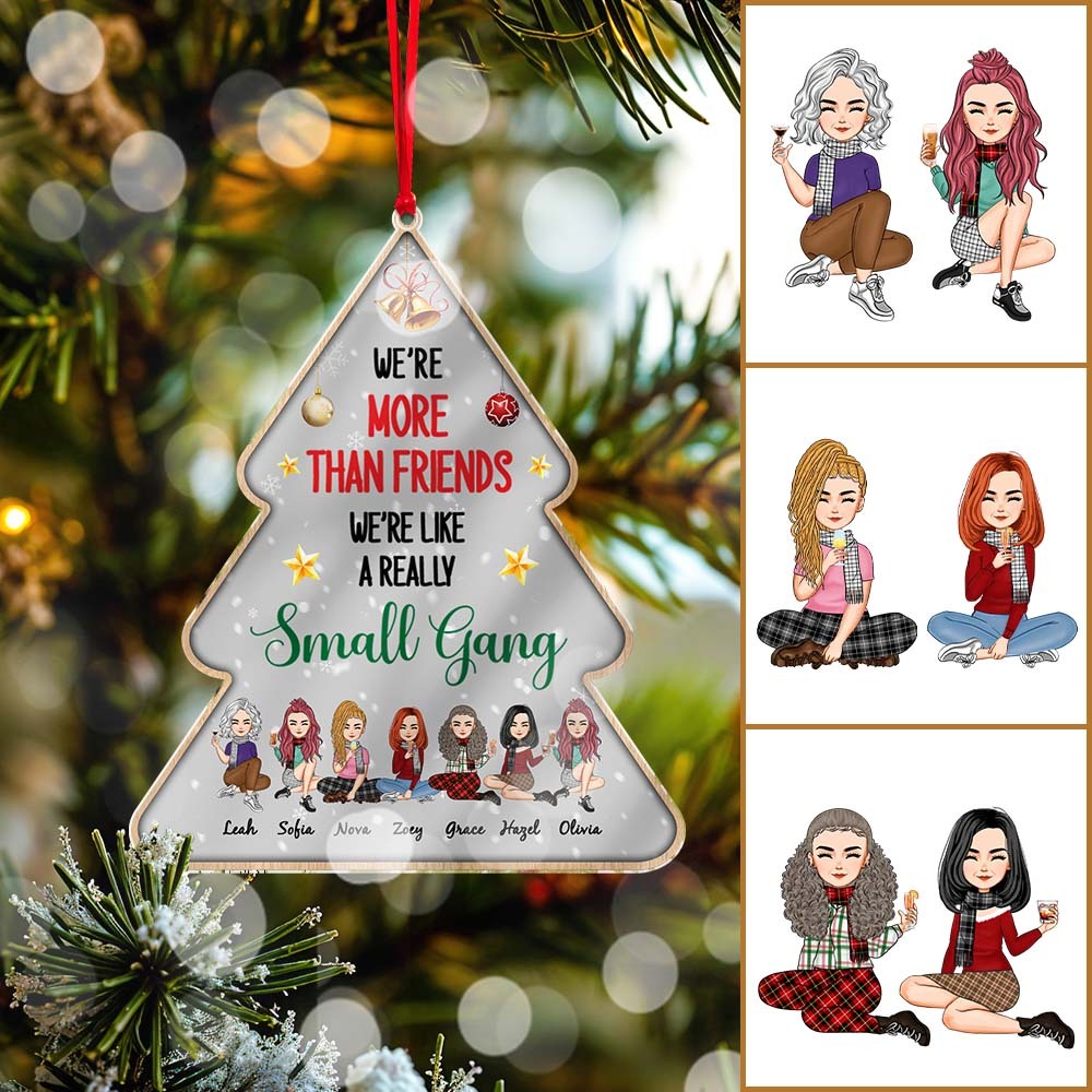 Best Friends Are The Sisters We Choose For Ourselves Personalized Acrylic Ornament Christmas Gifts - soufeelmy