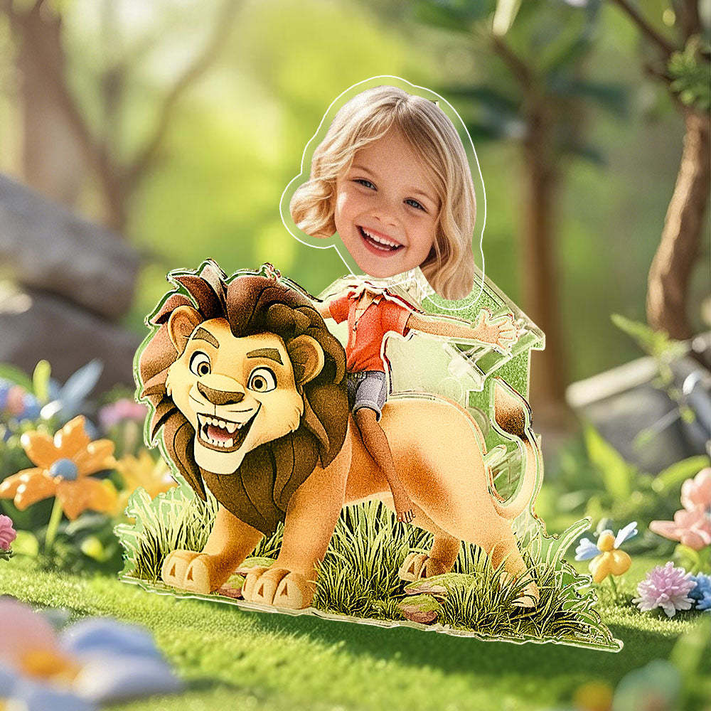 Personalized Face Kids and Animal Shaking Head Standee Gift for Kids - soufeelmy