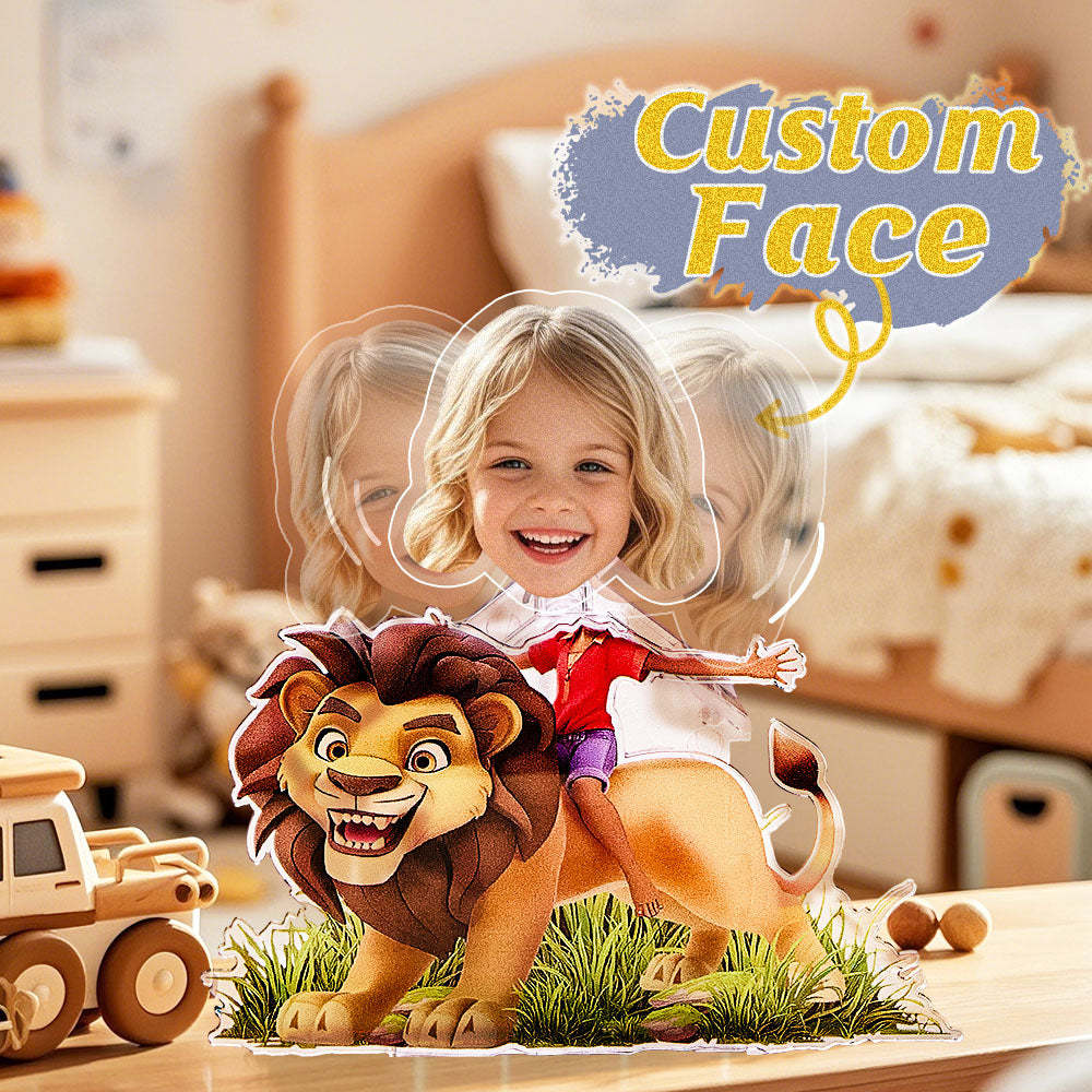 Personalized Face Kids and Animal Shaking Head Standee Gift for Kids - soufeelmy