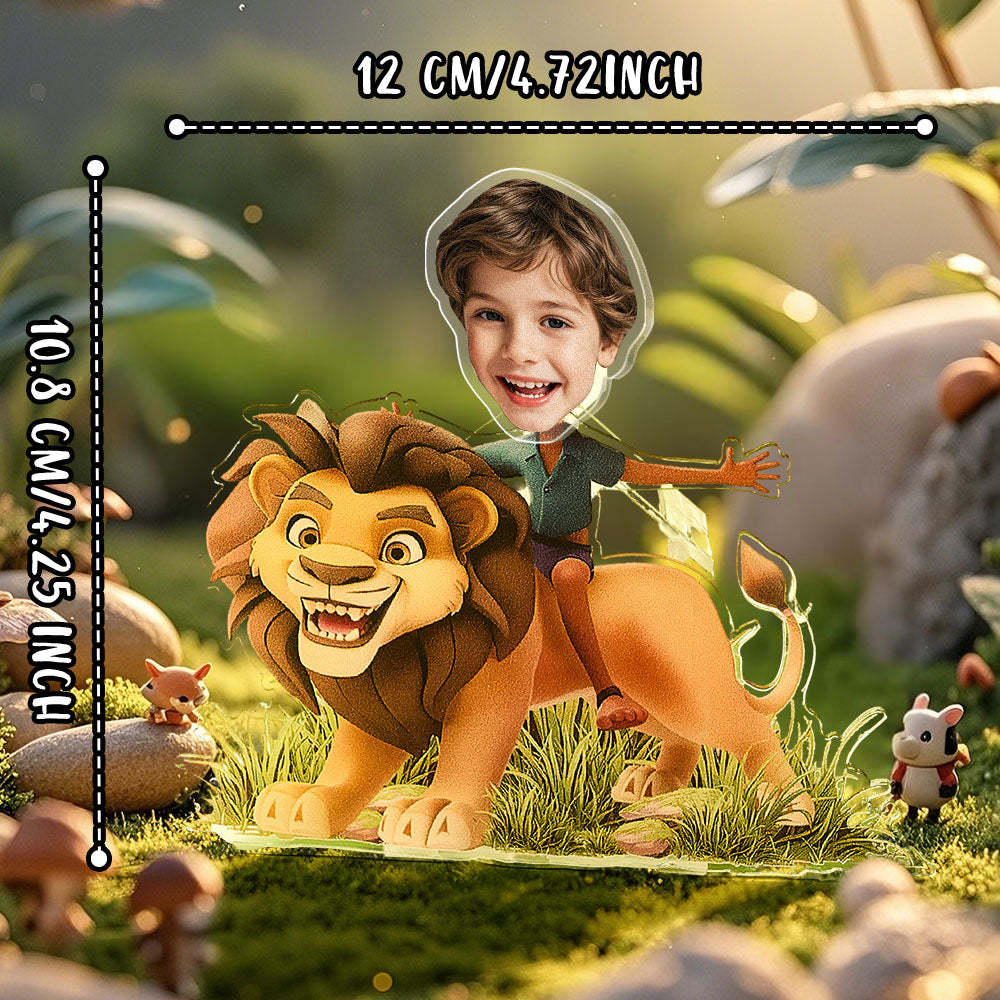 Personalized Face Kids and Animal Shaking Head Standee Gift for Kids - soufeelmy