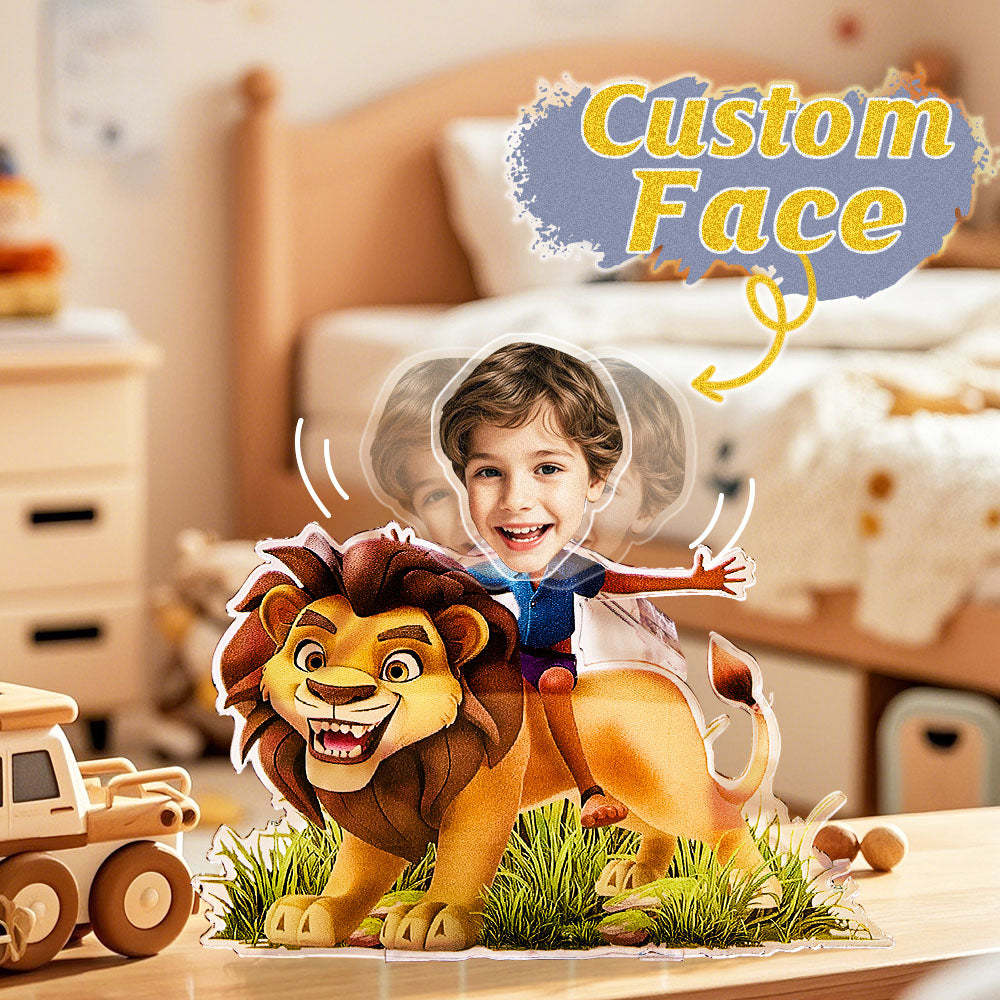 Personalized Face Kids and Animal Shaking Head Standee Gift for Kids - soufeelmy