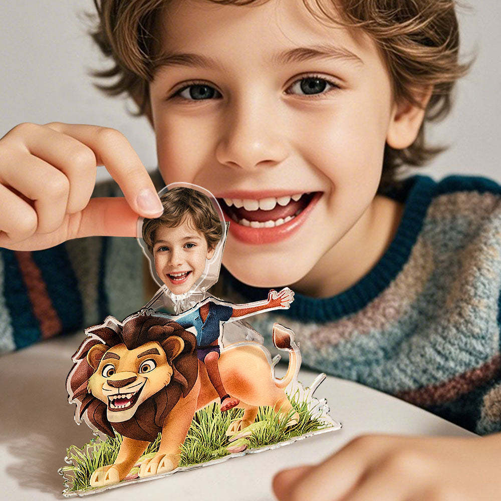 Personalized Face Kids and Animal Shaking Head Standee Gift for Kids - soufeelmy