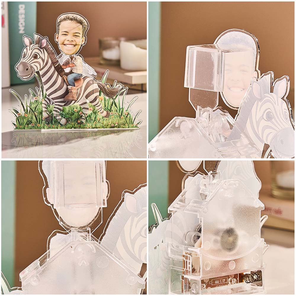 Personalized Face Kids and Animal Shaking Head Standee Gift for Kids - soufeelmy