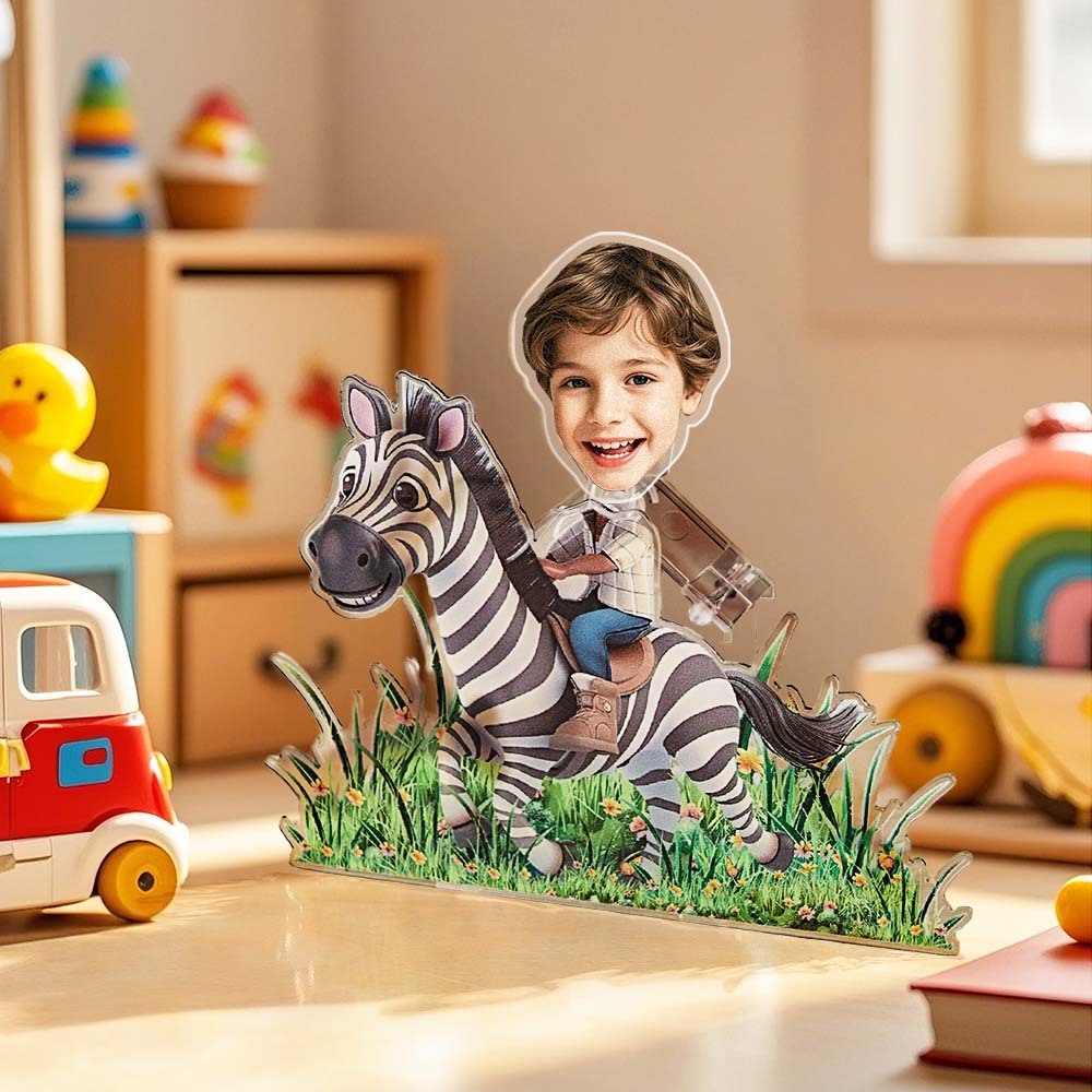 Personalized Face Kids and Animal Shaking Head Standee Gift for Kids - soufeelmy