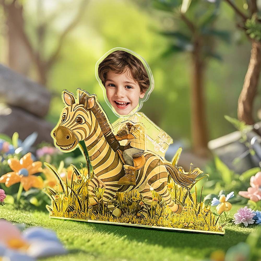 Personalized Face Kids and Animal Shaking Head Standee Gift for Kids - soufeelmy