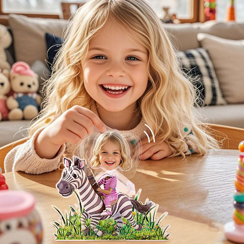 Personalized Face Kids and Animal Shaking Head Standee Gift for Kids - soufeelmy