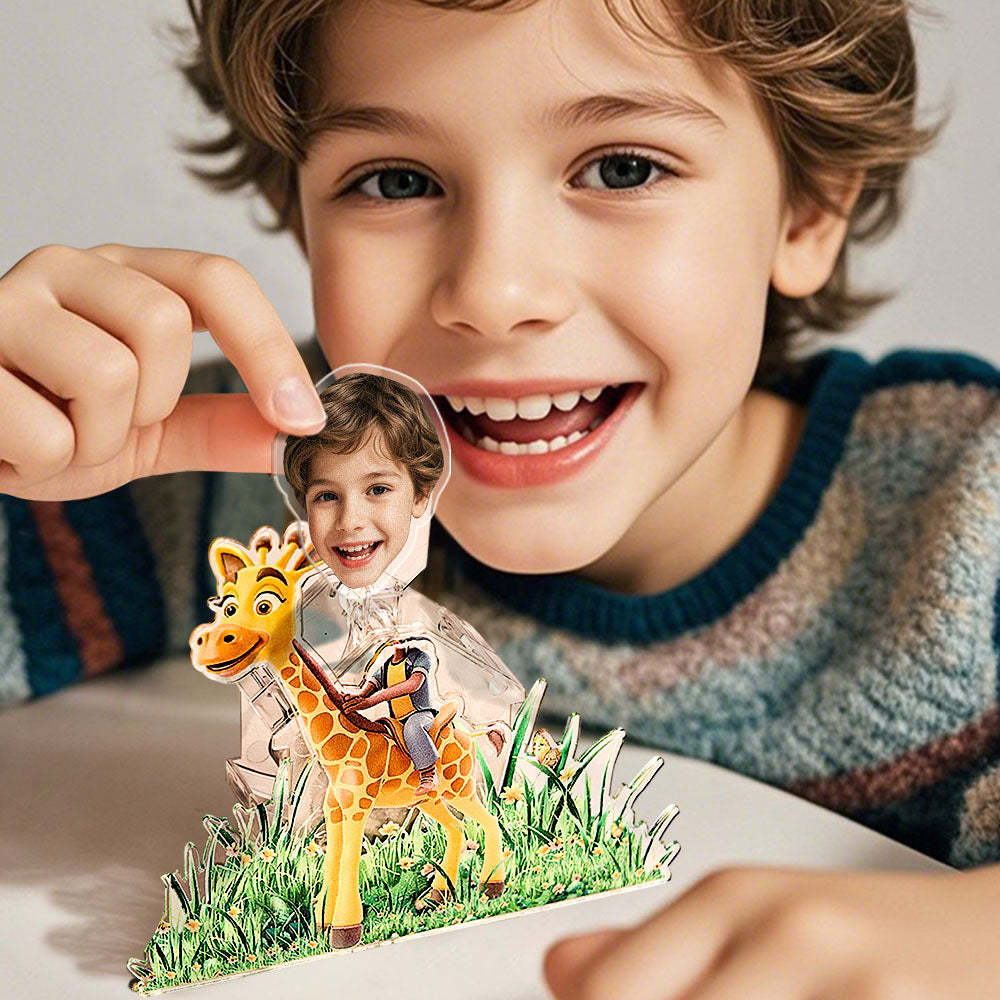 Personalized Face Kids and Animal Shaking Head Standee Gift for Kids - soufeelmy