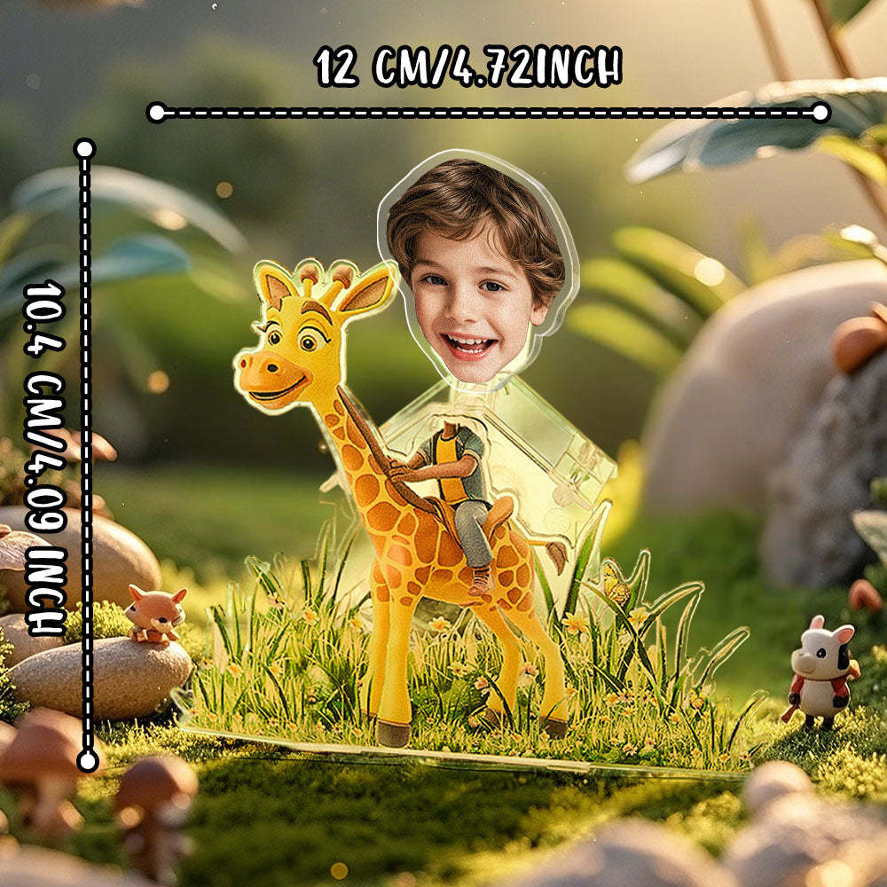 Personalized Face Kids and Animal Shaking Head Standee Gift for Kids - soufeelmy