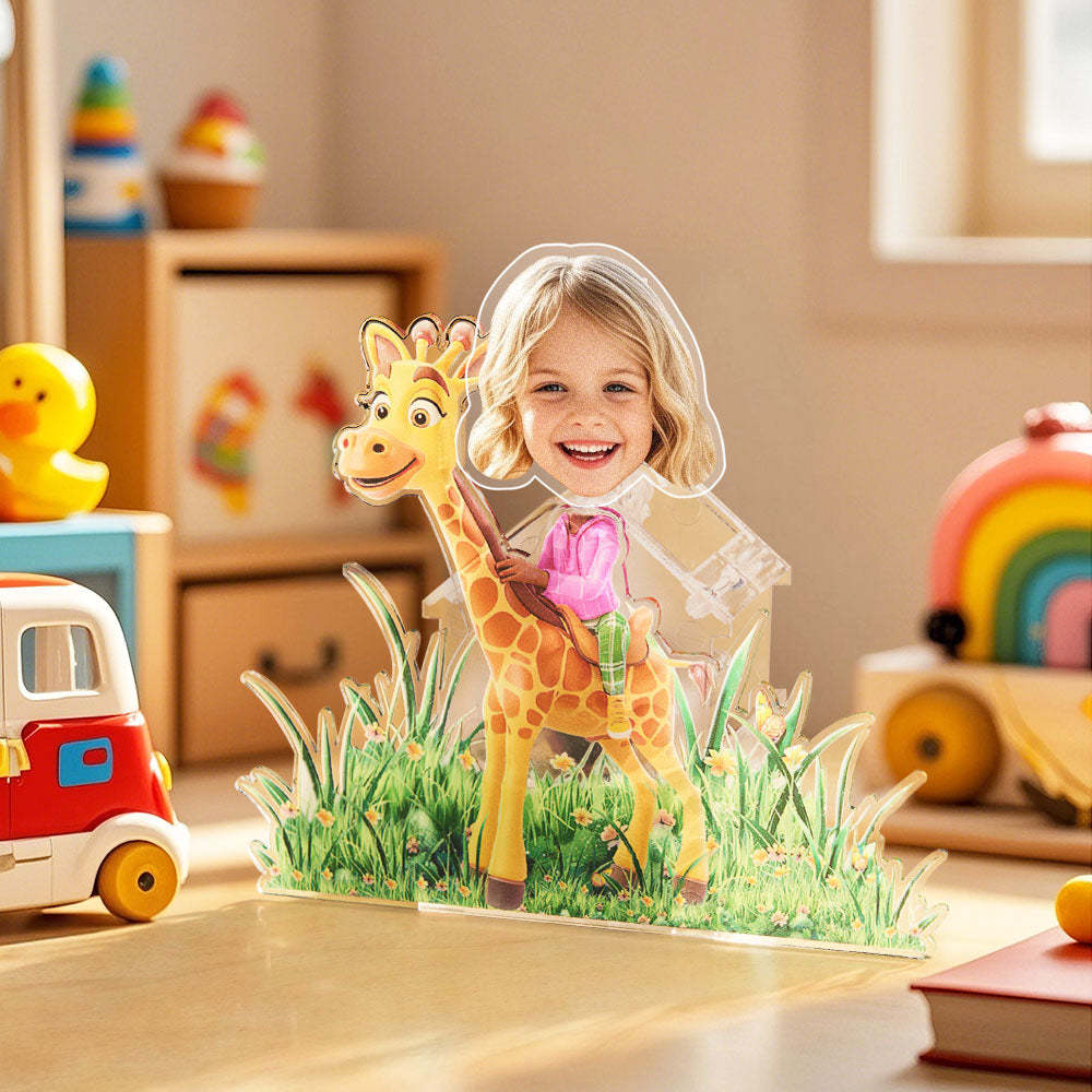 Personalized Face Kids and Animal Shaking Head Standee Gift for Kids - soufeelmy