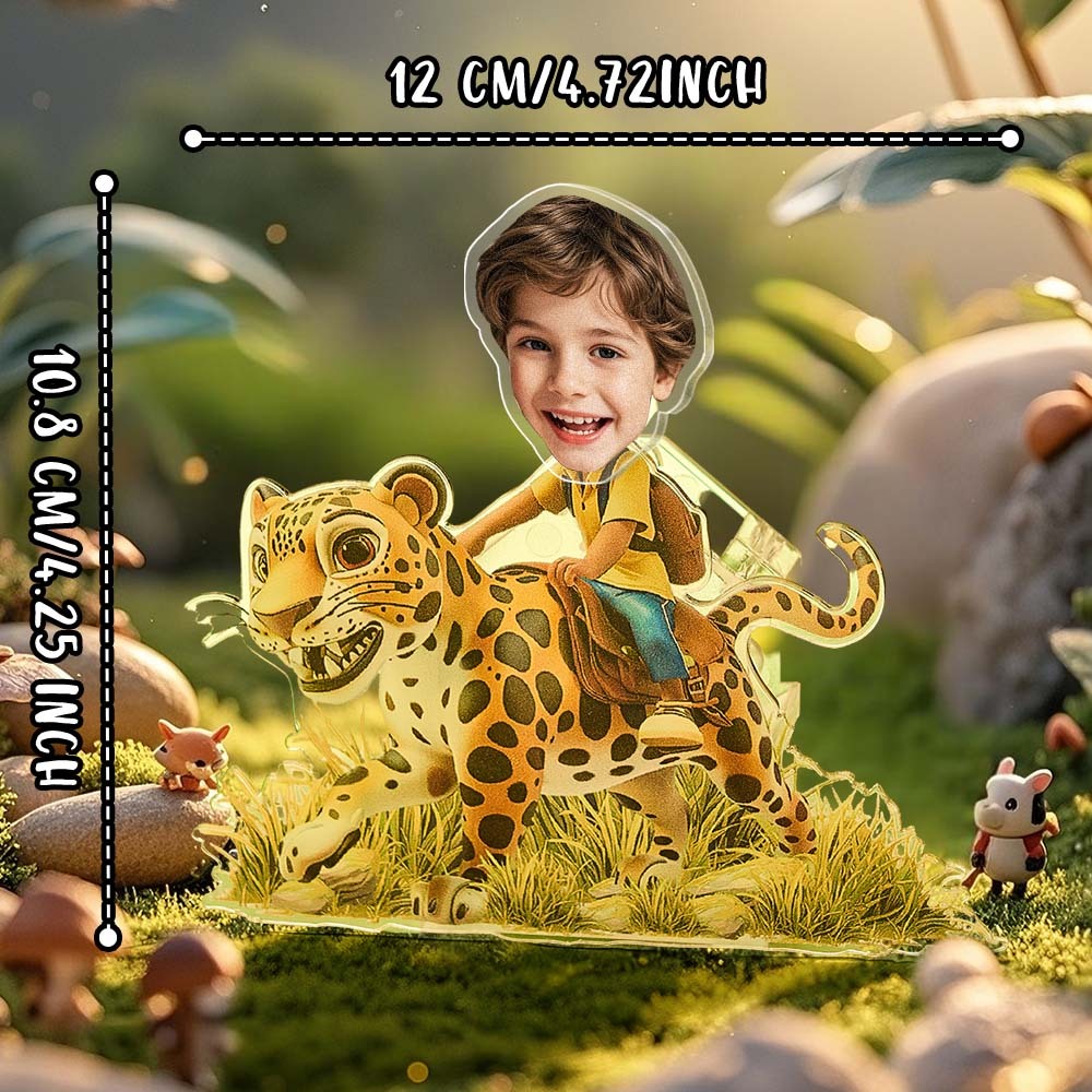 Personalized Face Kids and Animal Shaking Head Standee Gift for Kids - soufeelmy