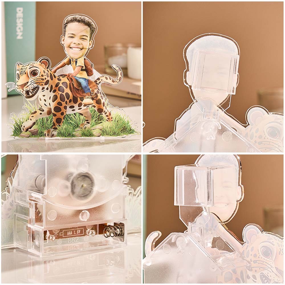 Personalized Face Kids and Animal Shaking Head Standee Gift for Kids - soufeelmy