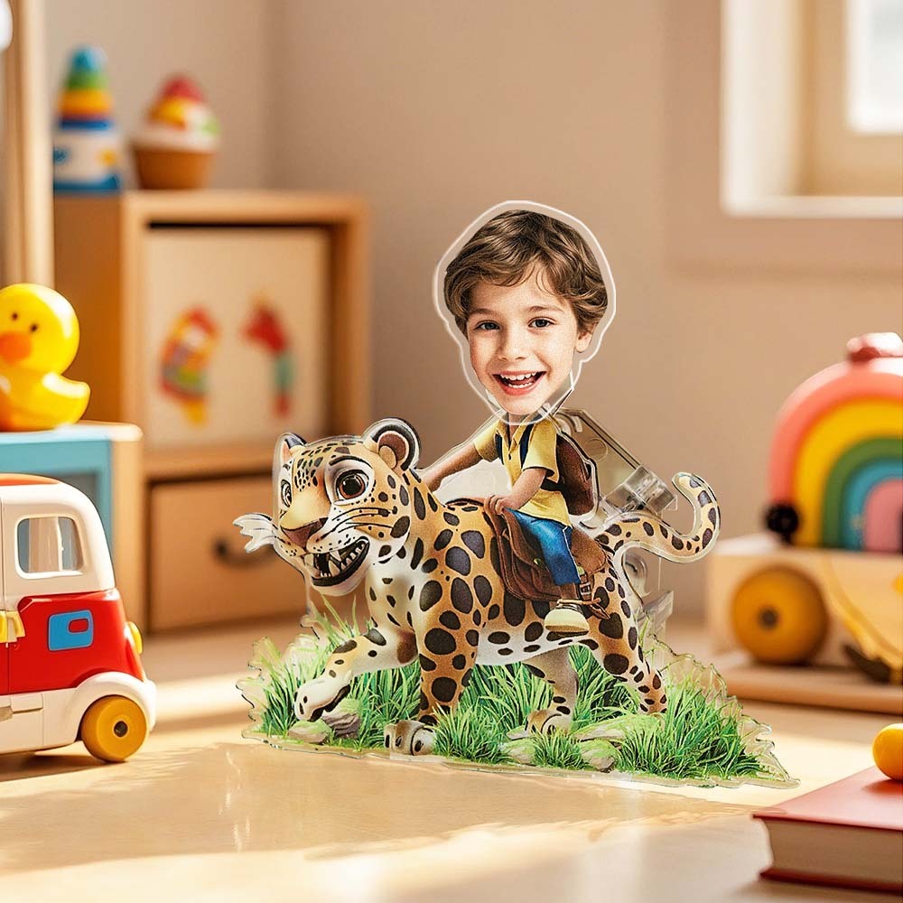 Personalized Face Kids and Animal Shaking Head Standee Gift for Kids - soufeelmy