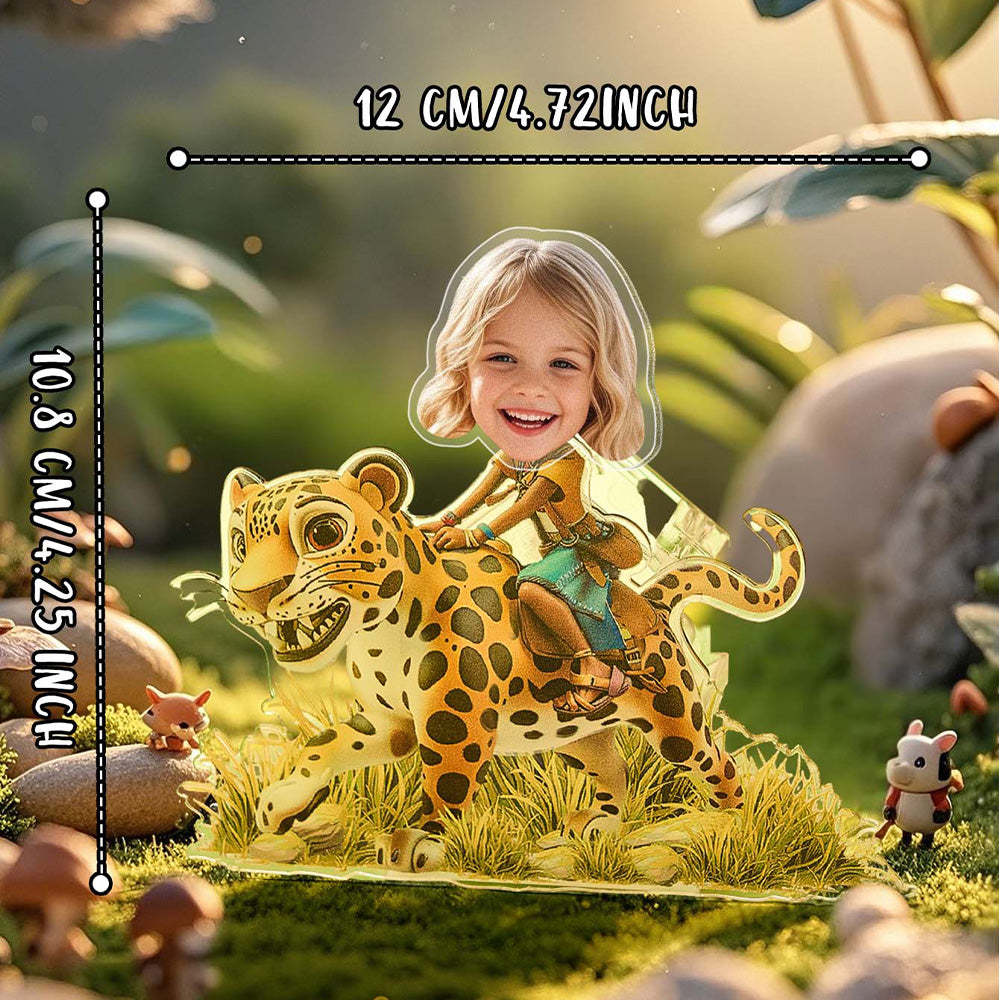 Personalized Face Kids and Animal Shaking Head Standee Gift for Kids - soufeelmy