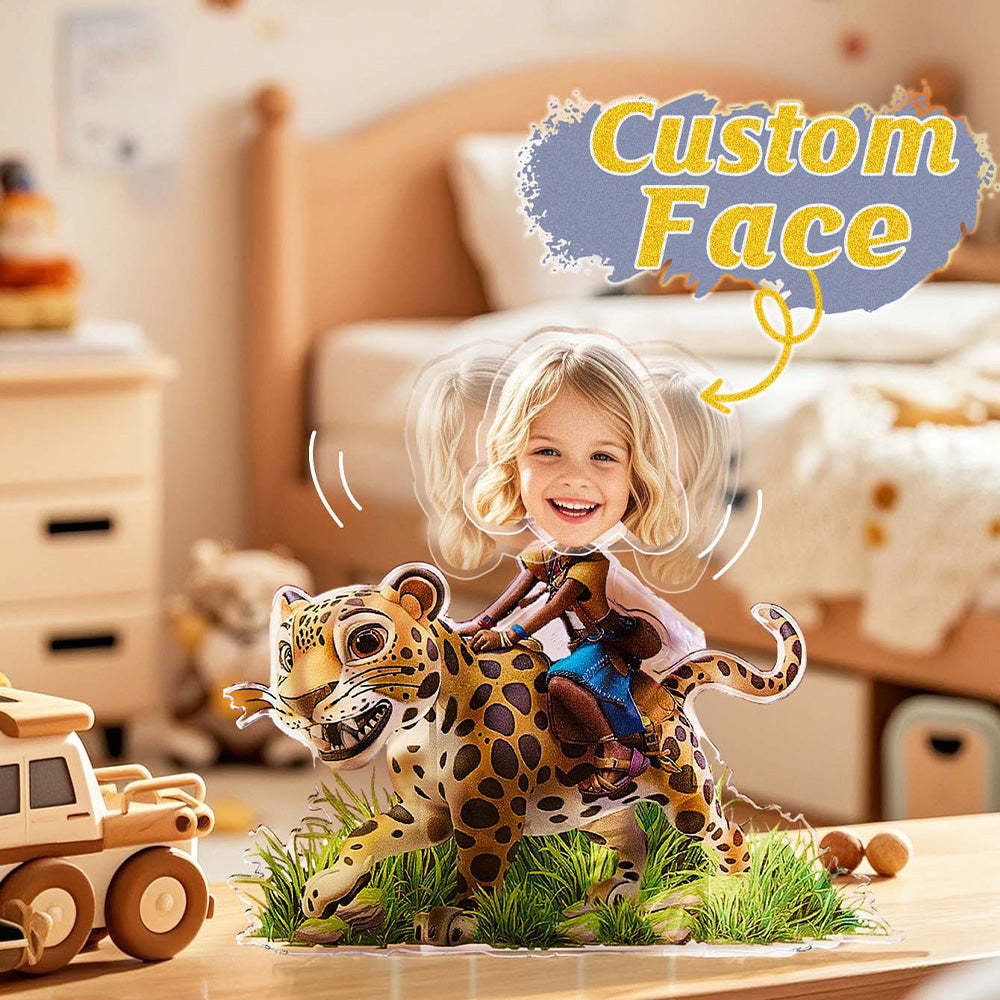 Personalized Face Kids and Animal Shaking Head Standee Gift for Kids - soufeelmy