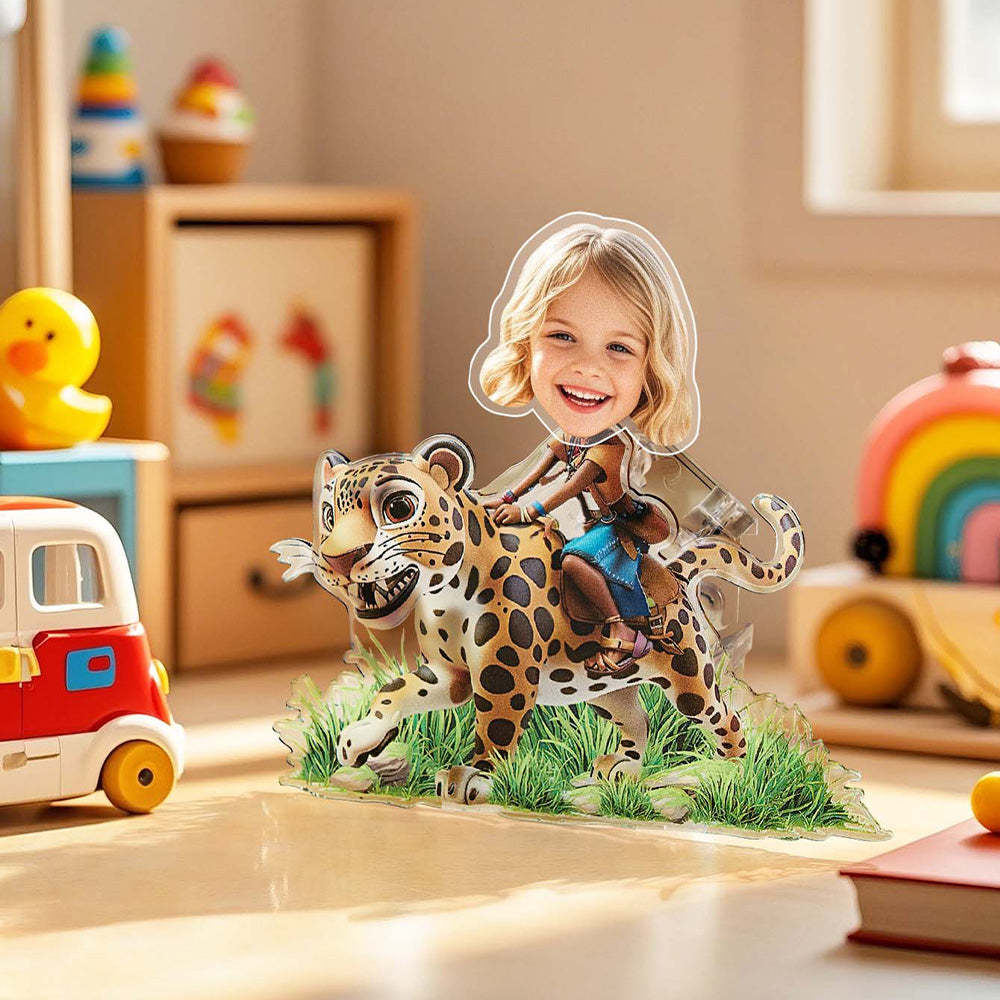Personalized Face Kids and Animal Shaking Head Standee Gift for Kids - soufeelmy