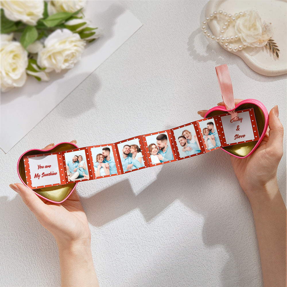 Custom Photos and Text Album Heart Box Valentine's Gifts - soufeelmy