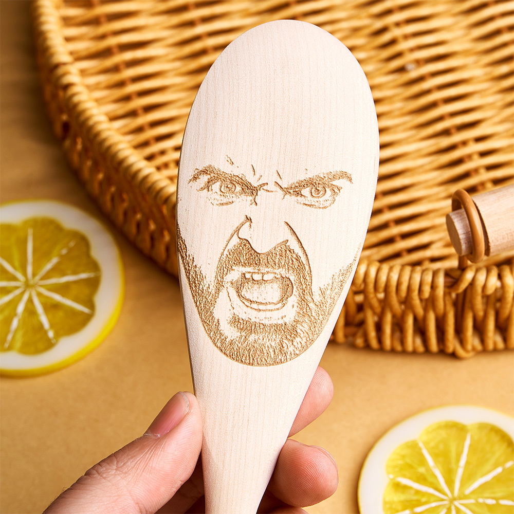 Custom Face Spoon Any Face (Facial Features) Engraved on a Spoon Novelty Gift Mother's Gift Father's Day Gift - soufeelmy