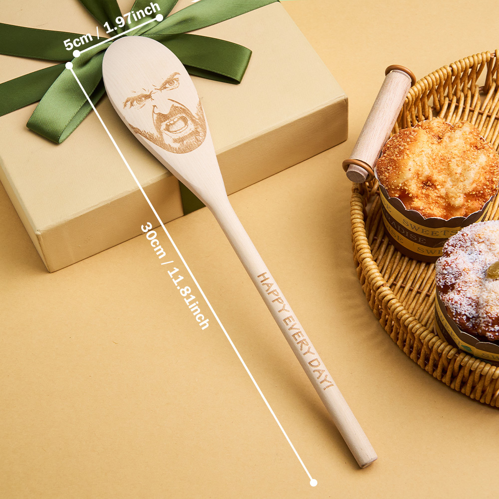 Custom Face Spoon Any Face (Facial Features) Engraved on a Spoon Novelty Gift Mother's Gift Father's Day Gift - soufeelmy