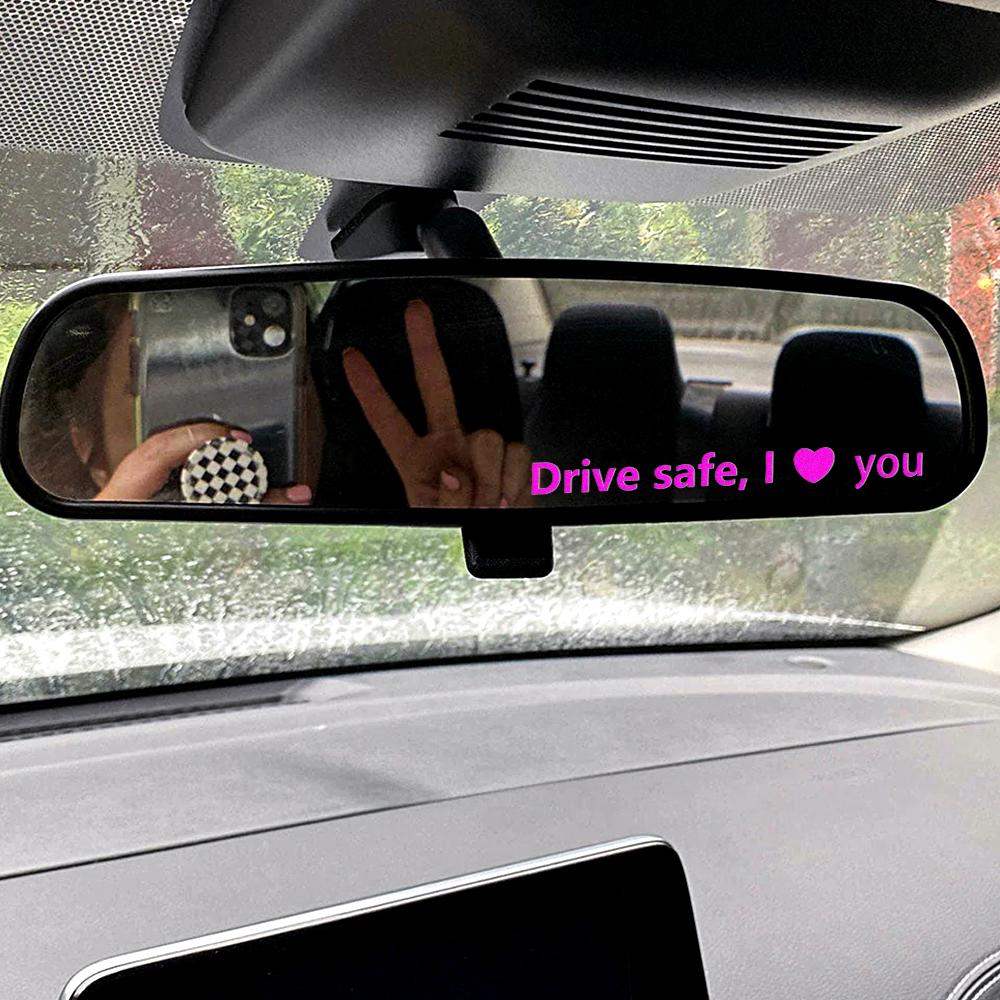 Drive Safe Car Mirror Decal Crystal Label Stickers for Your Love - soufeelmy