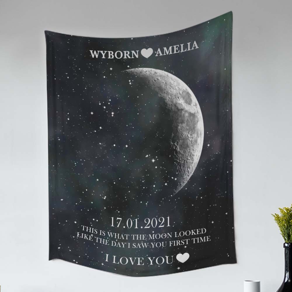 Custom Moon Phase Tapestry Gifts for Her Home Wall Decor - soufeelmy