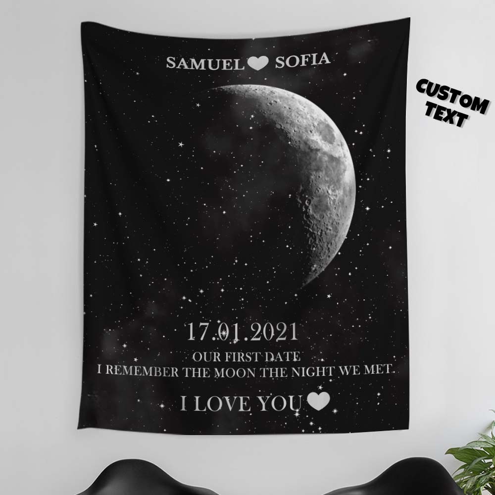 Custom Moon Phase Tapestry Gifts for Her Home Wall Decor - soufeelmy