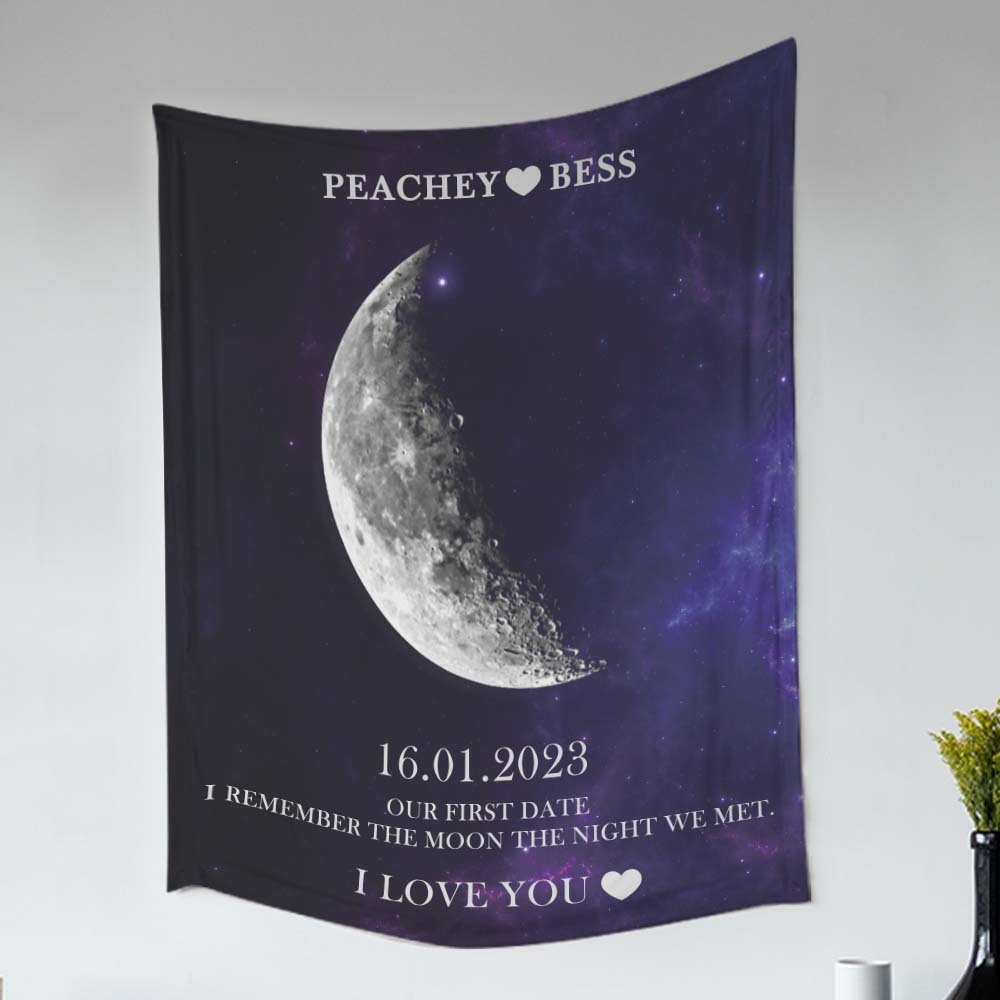 Custom Moon Phase Tapestry Gifts for Her Home Wall Decor - soufeelmy