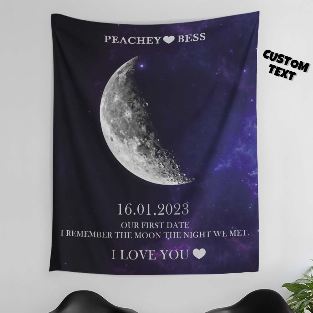 Custom Moon Phase Tapestry Gifts for Her Home Wall Decor - soufeelmy