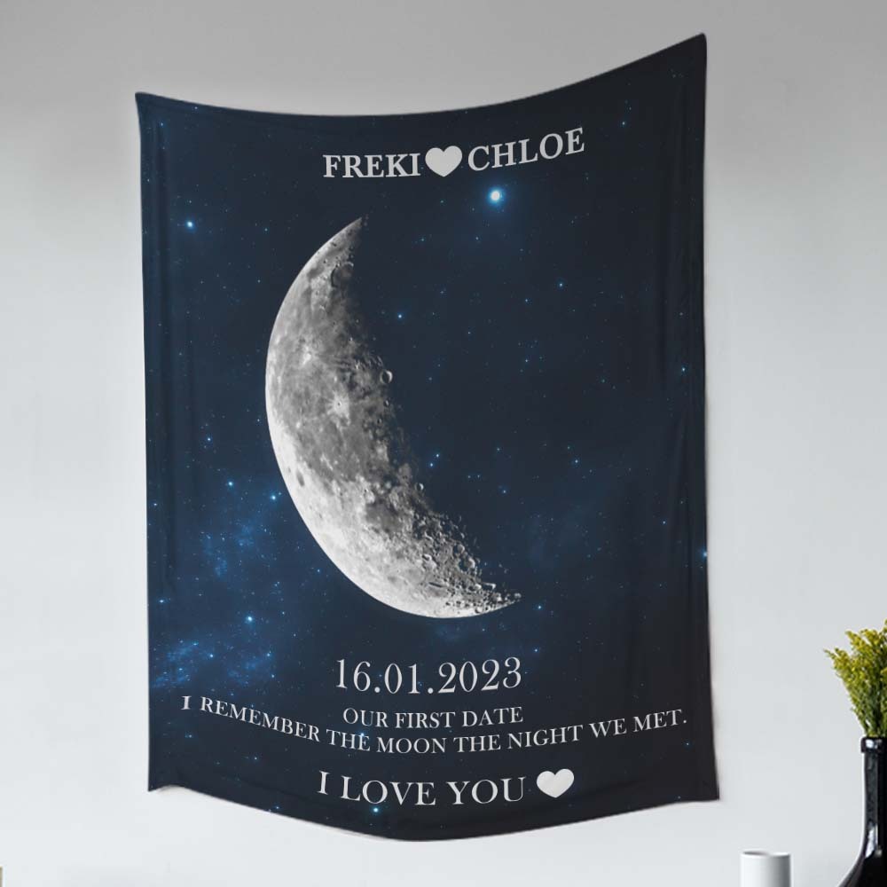 Custom Moon Phase Tapestry Gifts for Her Home Wall Decor - soufeelmy