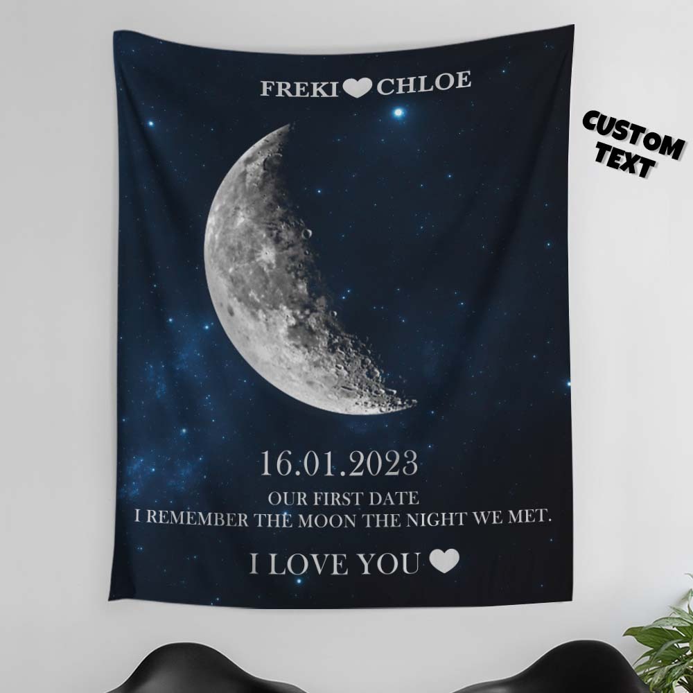 Custom Moon Phase Tapestry Gifts for Her Home Wall Decor - soufeelmy