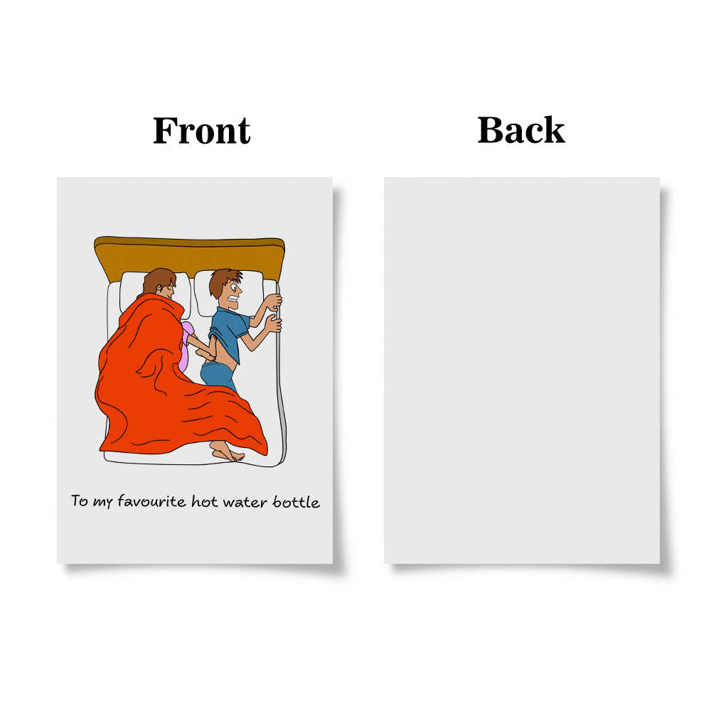 Funny Valentine's Day Greeting Card for Boyfriend Husband Cold Feet in Bed Cheeky Cute Card - soufeelmy