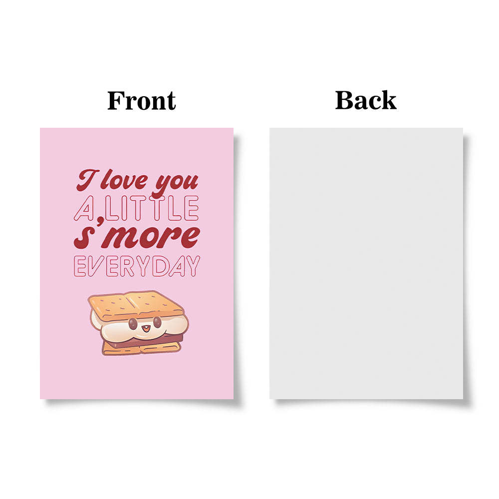 Funny I Love You S'more Cute Pun Valentine's Day Card - soufeelmy