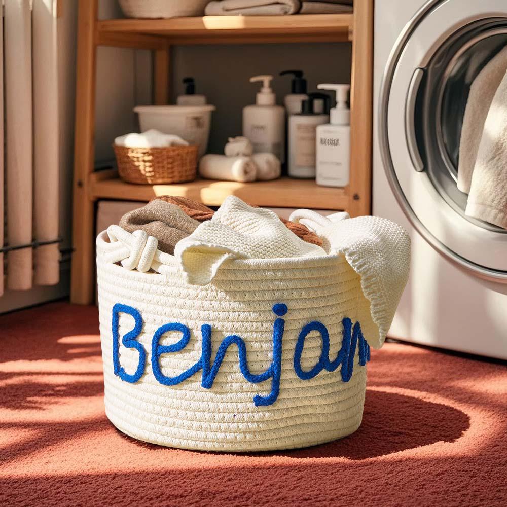 Personalized Baby Shower Basket with Name Custom Baby Toy Organizer Gift for Baby - soufeelmy