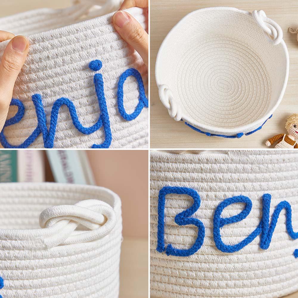 Personalized Baby Shower Basket with Name Custom Baby Toy Organizer Gift for Baby - soufeelmy