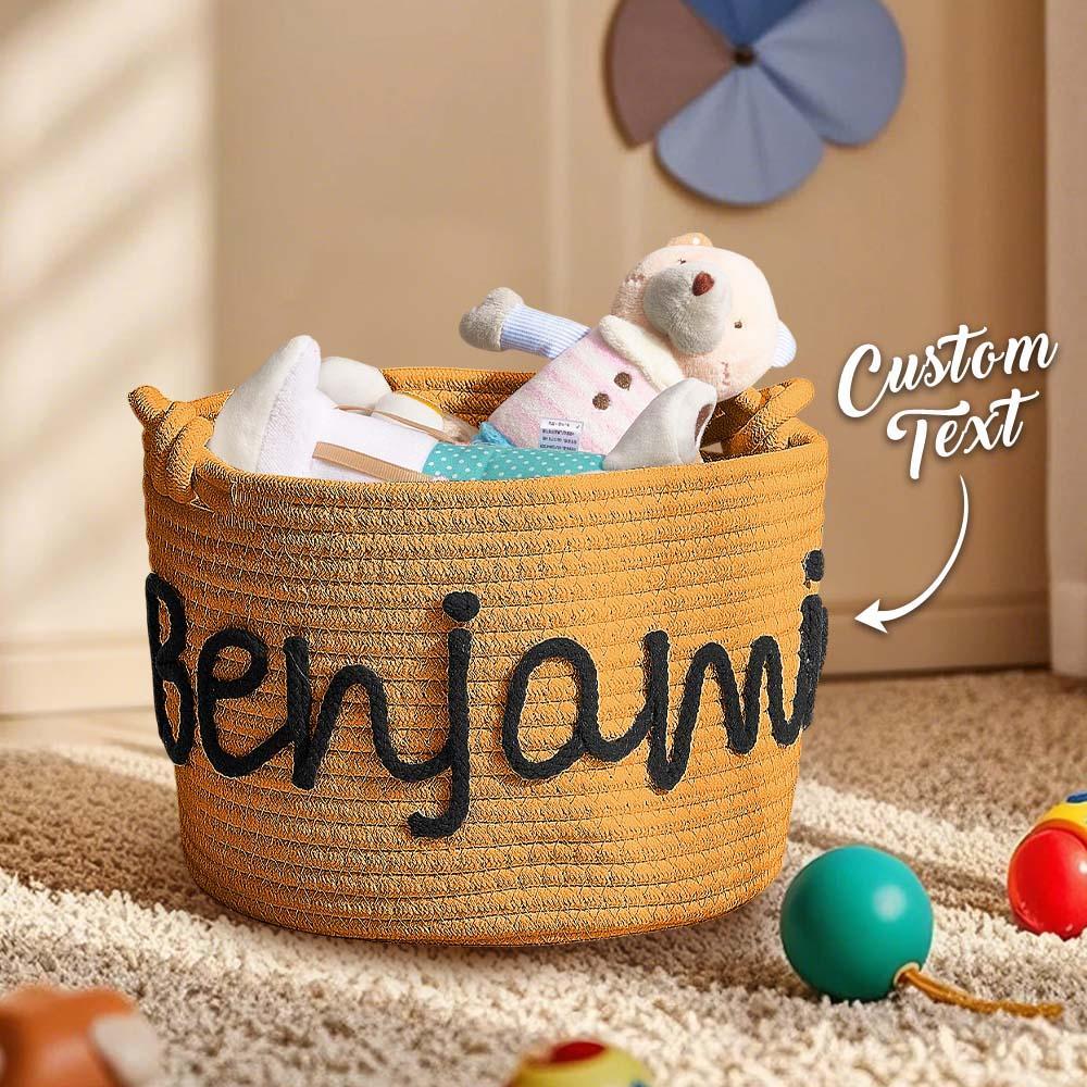 Personalized Baby Shower Basket with Name Custom Baby Toy Organizer Gift for Baby - soufeelmy