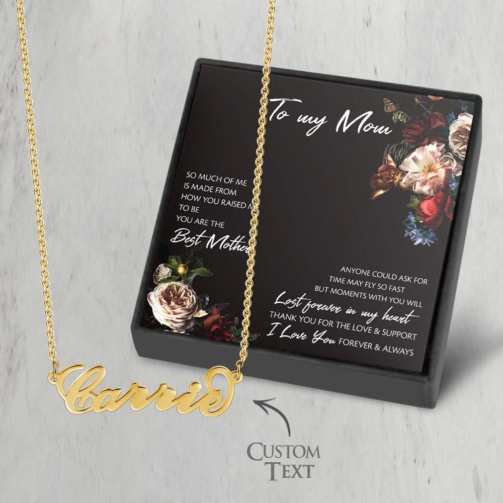 Soufeel Gold "Carrie" Style Name Necklace Gift For Mom - soufeelmy